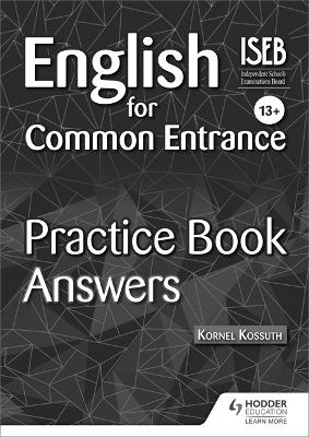 Cover of English for Common Entrance 13+ Practice Book Answers