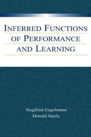 Cover of Inferred Functions of Performance and Learning