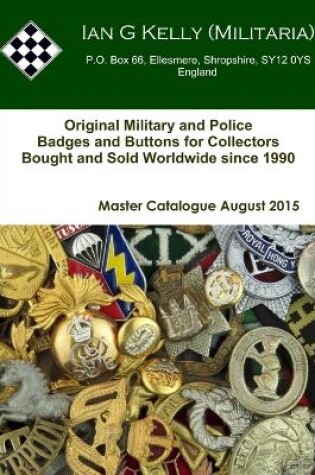 Cover of Ian Kelly Militaria Master Catalogue August 2015