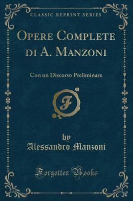 Book cover for Opere Complete Di A. Manzoni