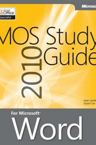 Cover of Mos 2010 Study Guide for Microsoft Word