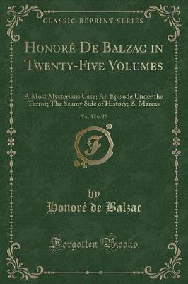 Book cover for Honoré de Balzac in Twenty-Five Volumes, Vol. 17 of 25