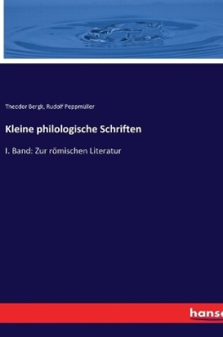 Cover of Kleine philologische Schriften