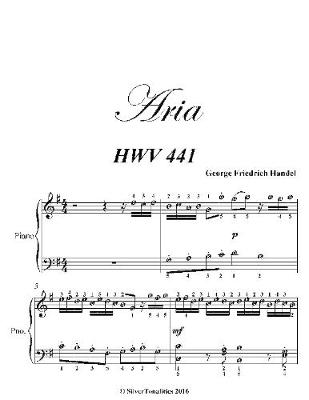 Book cover for Aria Preludio Easy Piano Sheet Music