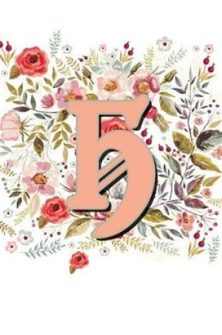 Cover of H Monogram Letter Floral Wreath Notebook