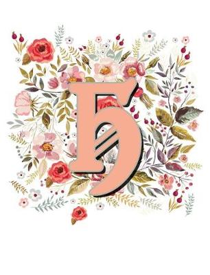 Book cover for H Monogram Letter Floral Wreath Notebook