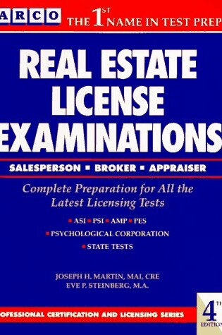 Cover of Real Estate License Examinations/Salesperson, Broker, Appraiser