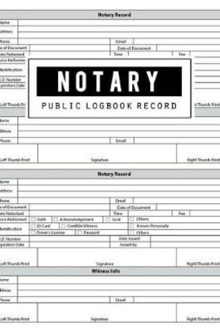 Cover of Notary Record Logbook