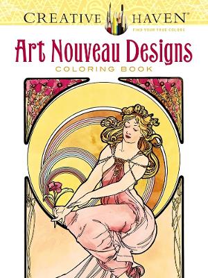 Book cover for Creative Haven Art Nouveau Designs Coloring Book