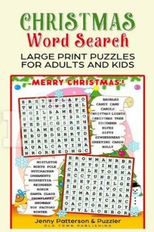 Cover of Christmas Word Search Large Print Puzzles for Adults and Kids