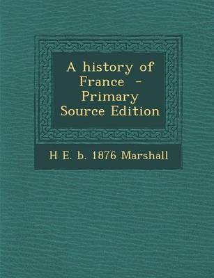 Book cover for A History of France