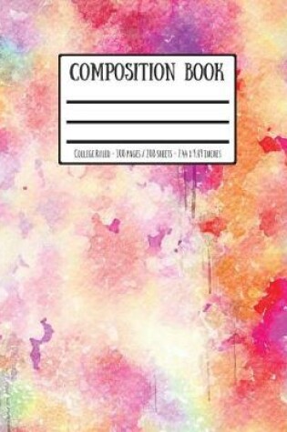 Cover of Dripping Watercolour Paint Composition Book