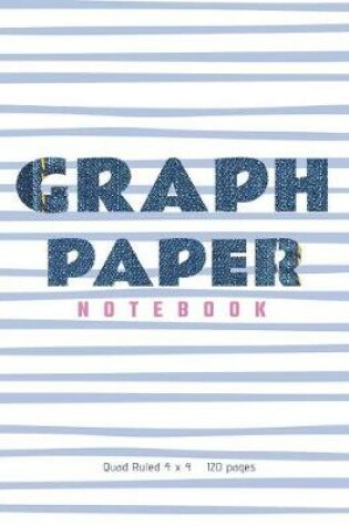 Cover of Graph Paper Notebook - Denim & Stripes