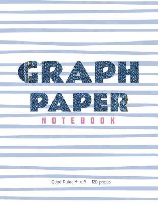 Book cover for Graph Paper Notebook - Denim & Stripes