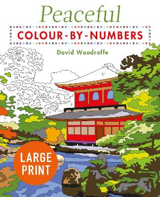 Book cover for Large Print Peaceful Colour-by-Numbers