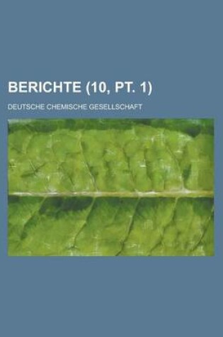 Cover of Berichte (10, PT. 1 )