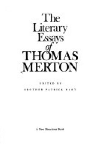 Cover of LITERARY ESSAYS OF MERTON CL