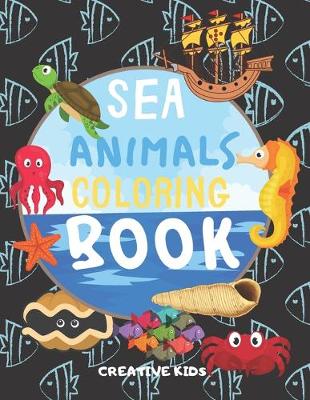 Book cover for Sea Animals Coloring Book