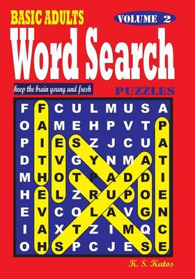 Book cover for Basic Adults Word Search Puzzles, Vol. 2