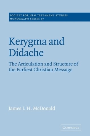 Cover of Kerygma and Didache