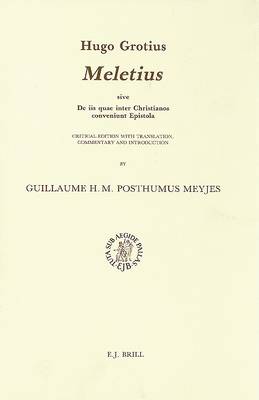 Cover of Hugo Grotius – Meletius, sive de iis quae inter Christianos conveniunt epistola