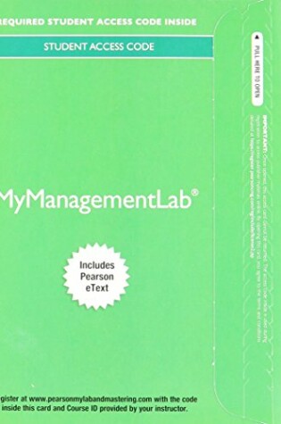 Cover of MyLab Management with Pearson eText -- Component Access Card (1 semester access) (2017)