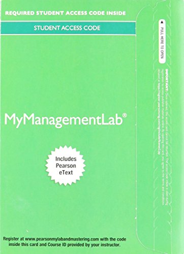 Book cover for MyLab Management with Pearson eText -- Component Access Card (1 semester access) (2017)