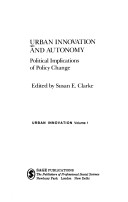 Book cover for Urban Innovation and Autonomy