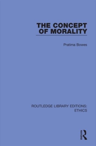 Cover of The Concept of Morality