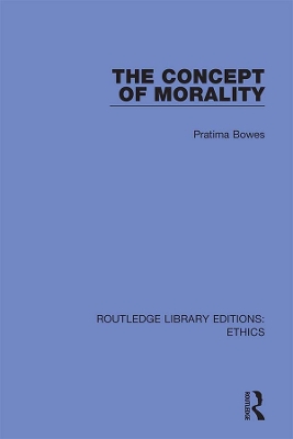 Book cover for The Concept of Morality