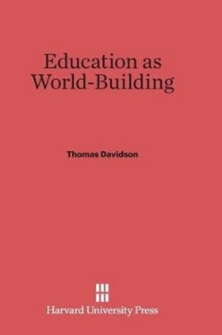 Cover of Education as World-Building