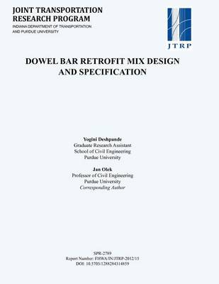 Book cover for Dowel Bar Retrofit Mix Design and Specification