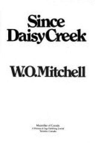 Cover of Since Daisy Creek