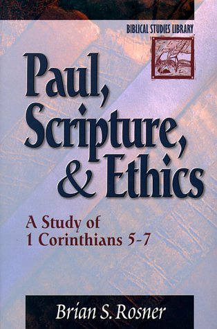 Cover of Paul, Scripture and Ethics