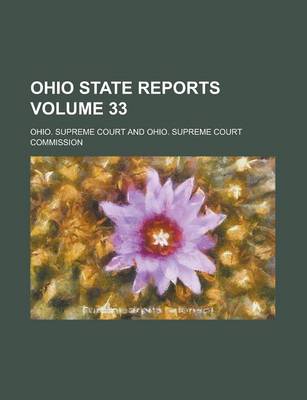 Book cover for Ohio State Reports Volume 33