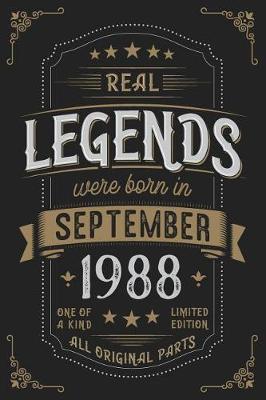 Book cover for Real Legends were born in September 1988