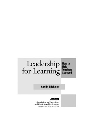 Book cover for Leadership for Learning