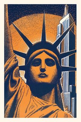 Book cover for Vintage Journal Head of Statue of Liberty