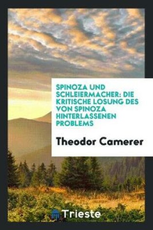 Cover of Spinoza Und Schleiermacher