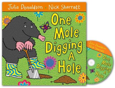 Book cover for One Mole Digging A Hole Book and CD Pack