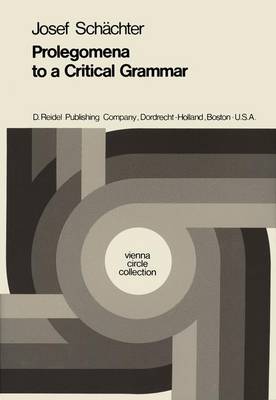 Cover of Prolegomena to a Critical Grammar