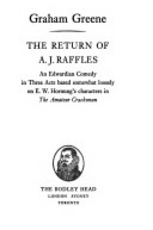 Cover of The Return of A.J.Raffles