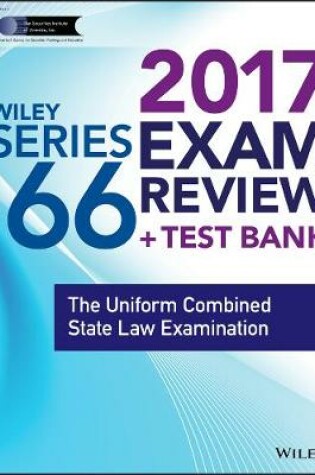 Cover of Wiley FINRA Series 66 Exam Review 2017
