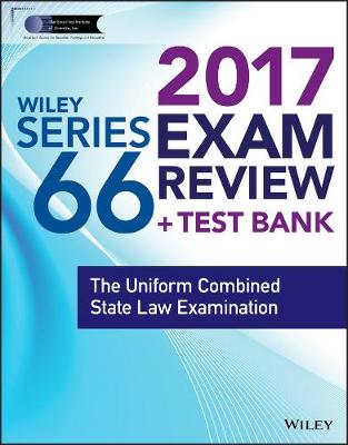 Book cover for Wiley FINRA Series 66 Exam Review 2017