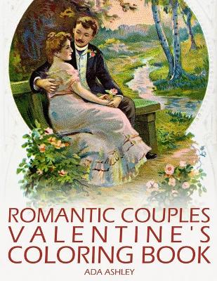 Book cover for Romantic Couples Valentine's Coloring Book