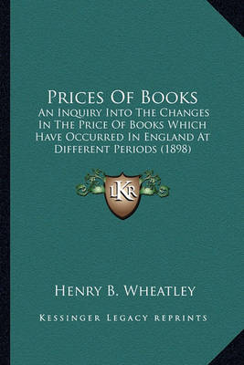 Book cover for Prices of Books Prices of Books