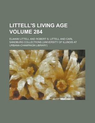 Book cover for Littell's Living Age Volume 284