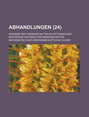 Book cover for Abhandlungen (24)
