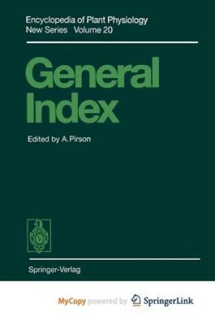 Cover of General Index