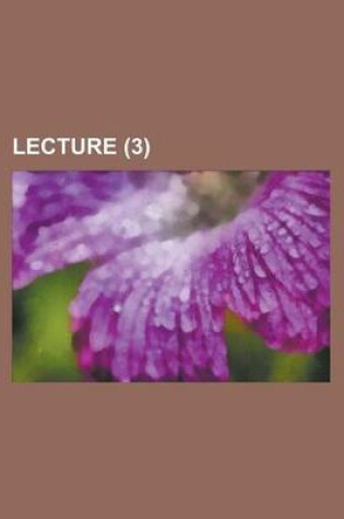 Cover of Lecture (3)